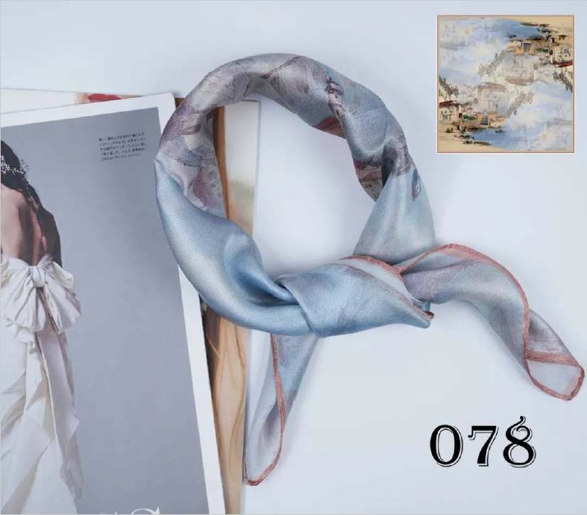 Luxury Silk Scarf 55x55cm - 100% Mulberry Silk
