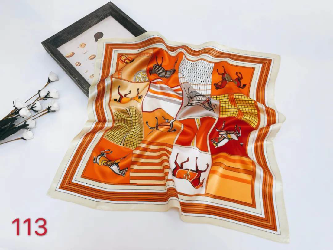 Luxury Silk Scarf 55x55cm - 100% Mulberry Silk