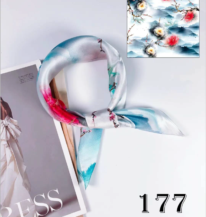 Luxury Silk Scarf 55x55cm - 100% Mulberry Silk