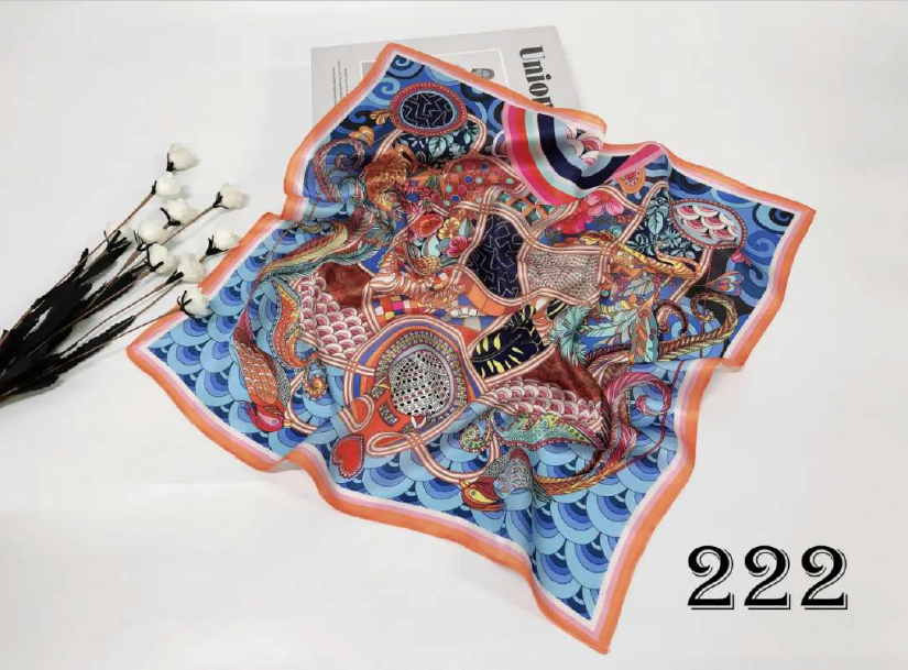 Luxury Silk Scarf 55x55cm - 100% Mulberry Silk
