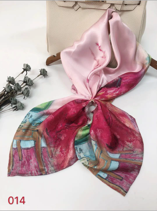 Luxury Silk Scarf 90x90cm - 100% Mulberry Silk