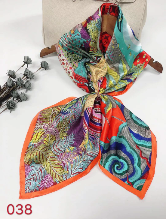 Luxury Silk Scarf 90x90cm - 100% Mulberry Silk