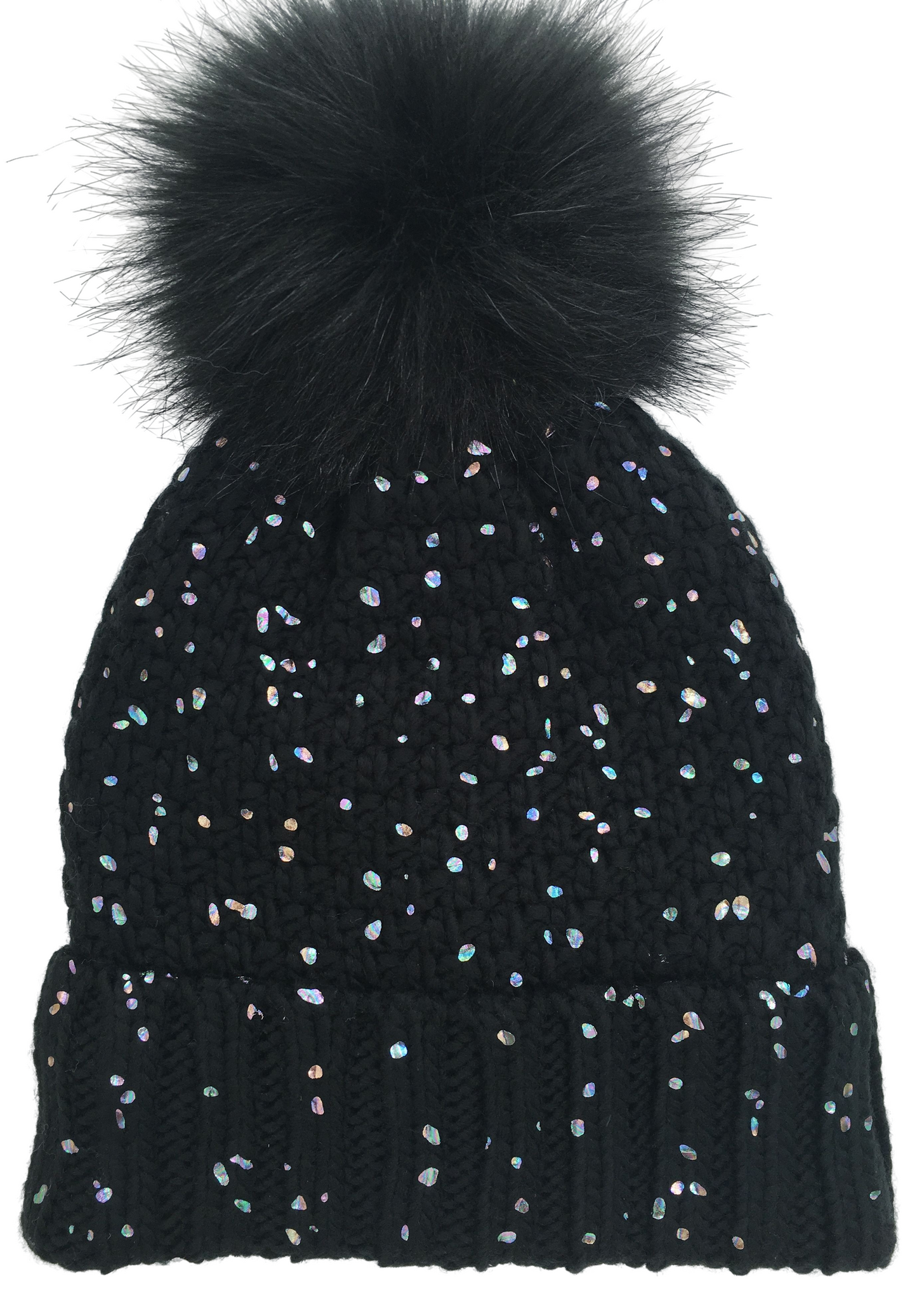 Girls Knitted Fashion Winter Beanie Hat Winter Warm Hat with Pompom & Lining