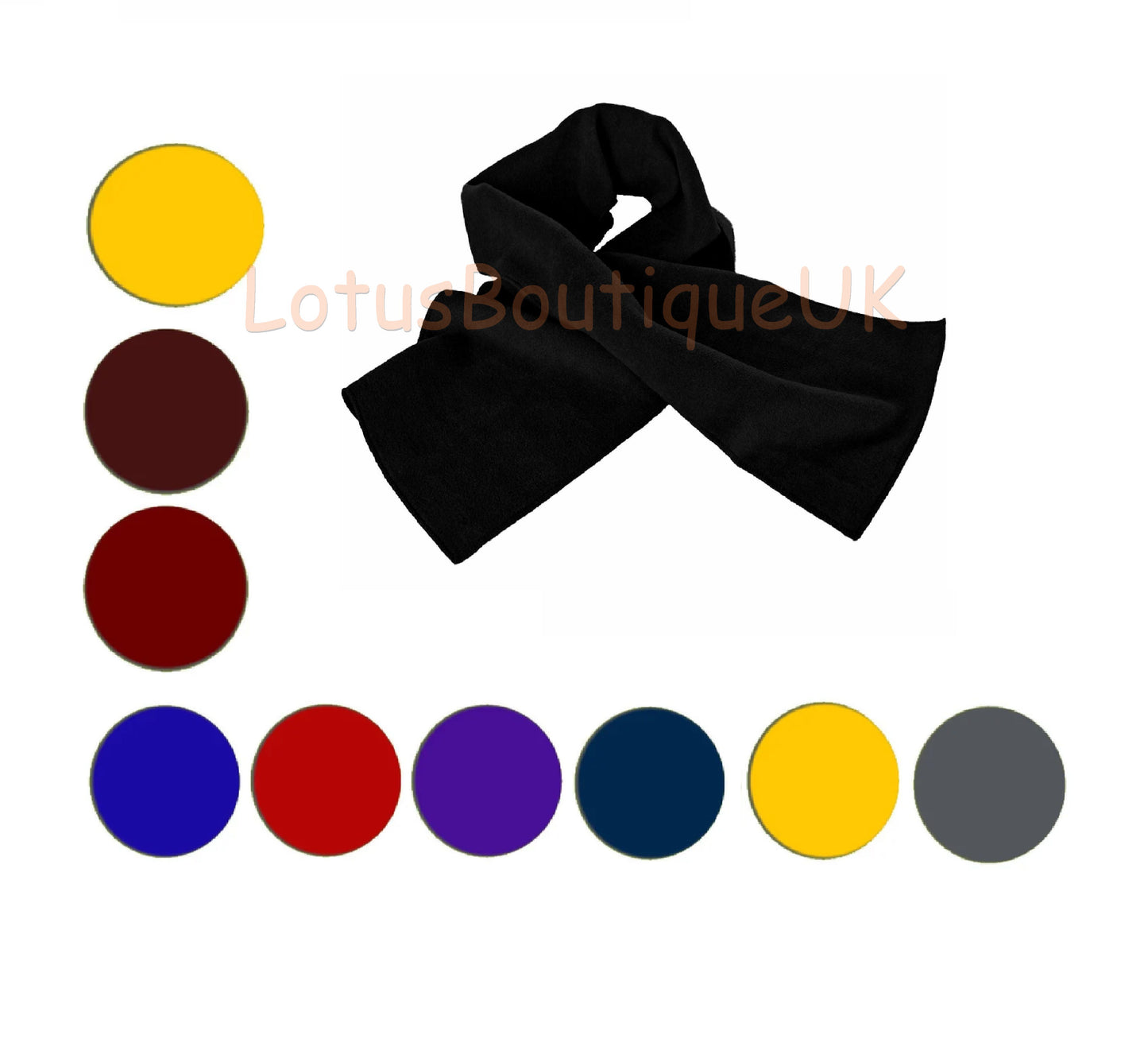 Mens Womens Unisex Thermal Polar Fleece Plain Winter Scarf Super Soft Microfiber