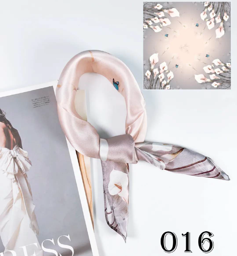 Luxury Silk Scarf 55x55cm - 100% Mulberry Silk