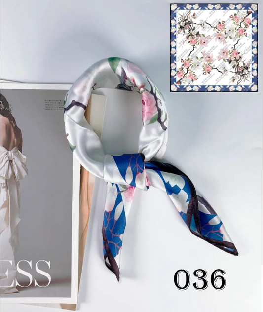 Luxury Silk Scarf 55x55cm - 100% Mulberry Silk