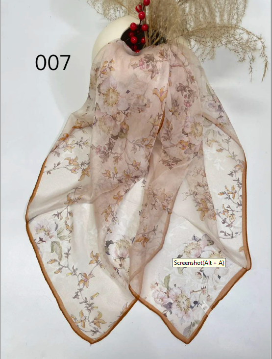 Luxury Silk Scarf 110x110cm - 100% Mulberry Silk
