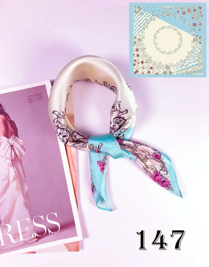 Luxury Silk Scarf 55x55cm - 100% Mulberry Silk