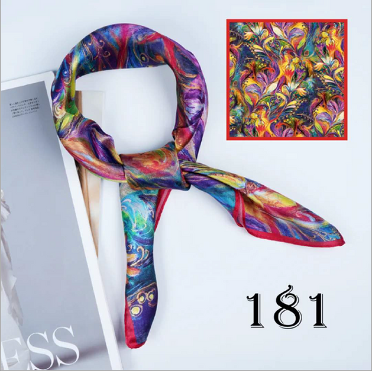 Luxury Silk Scarf 55x55cm - 100% Mulberry Silk - CXXFJ0181