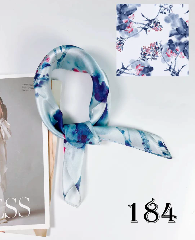 Luxury Silk Scarf 55x55cm - 100% Mulberry Silk - CXXFJ0184