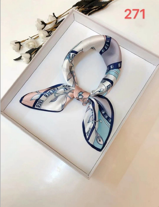 Luxury Silk Scarf 55x55cm - 100% Mulberry Silk - CXXFJ0271