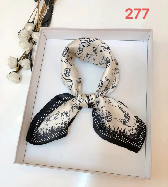 Luxury Silk Scarf 55x55cm - 100% Mulberry Silk - CXXFJ0277