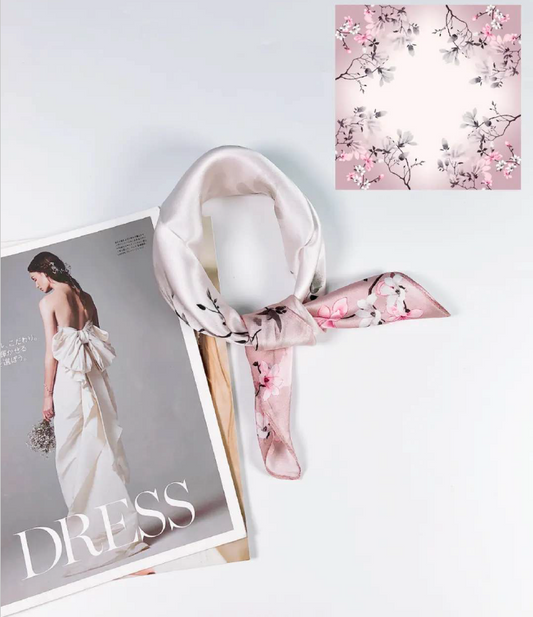 Luxury Silk Scarf 55x55cm - 100% Mulberry Silk - CXXFJ0326
