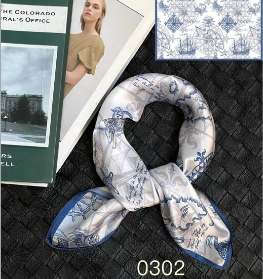Luxury Silk Scarf 55x55cm - 100% Mulberry Silk