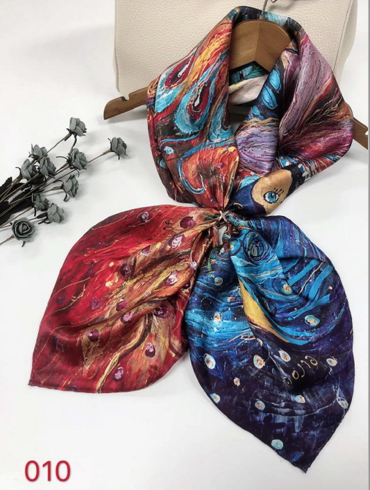Luxury Silk Scarf 90x90cm - 100% Mulberry Silk