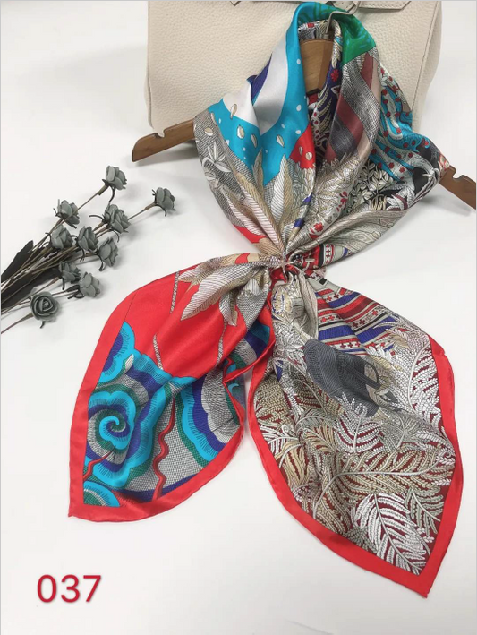 Luxury Silk Scarf 90x90cm - 100% Mulberry Silk