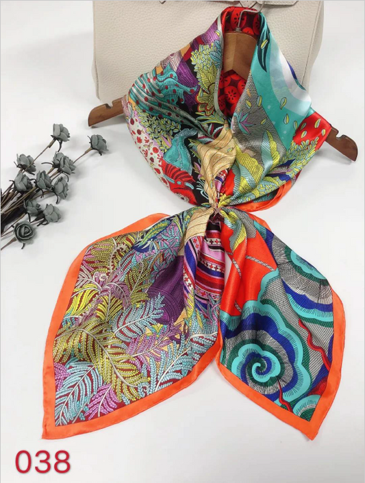 Luxury Silk Scarf 90x90cm - 100% Mulberry Silk